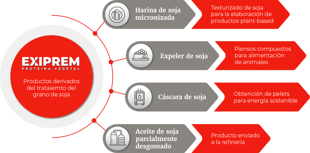 Nuestros productos: derivados de soja con valor nutricional y garantía de calidad